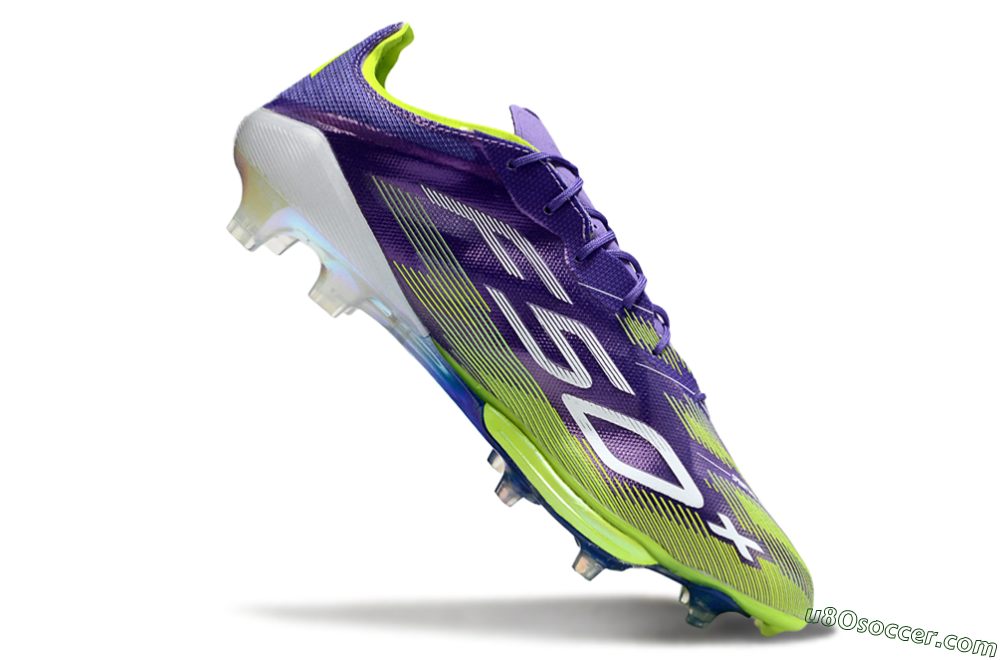 Adidas F50+ Elite Lightstrike Pro FG Firm Ground Soccer Cleats - Purple/Yellow/White 4