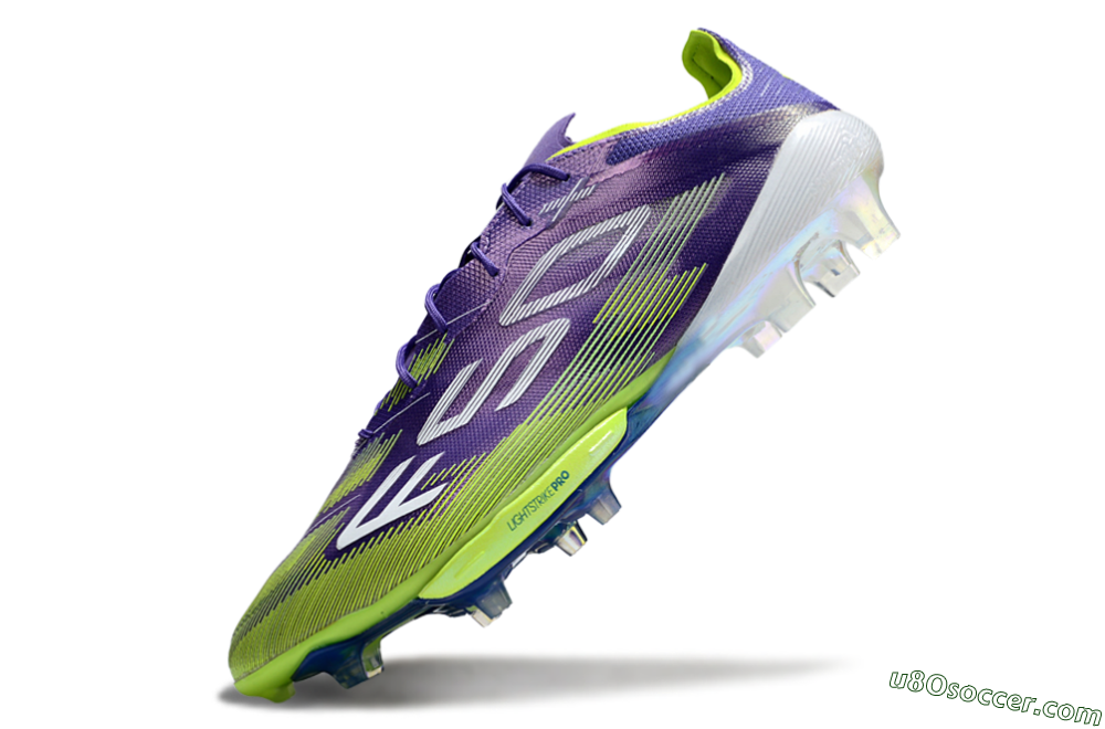Adidas F50+ Elite Lightstrike Pro FG Firm Ground Soccer Cleats - Purple/Yellow/White 5