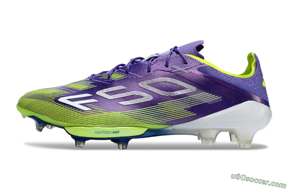 Adidas F50+ Elite Lightstrike Pro FG Firm Ground Soccer Cleats - Purple/Yellow/White 2