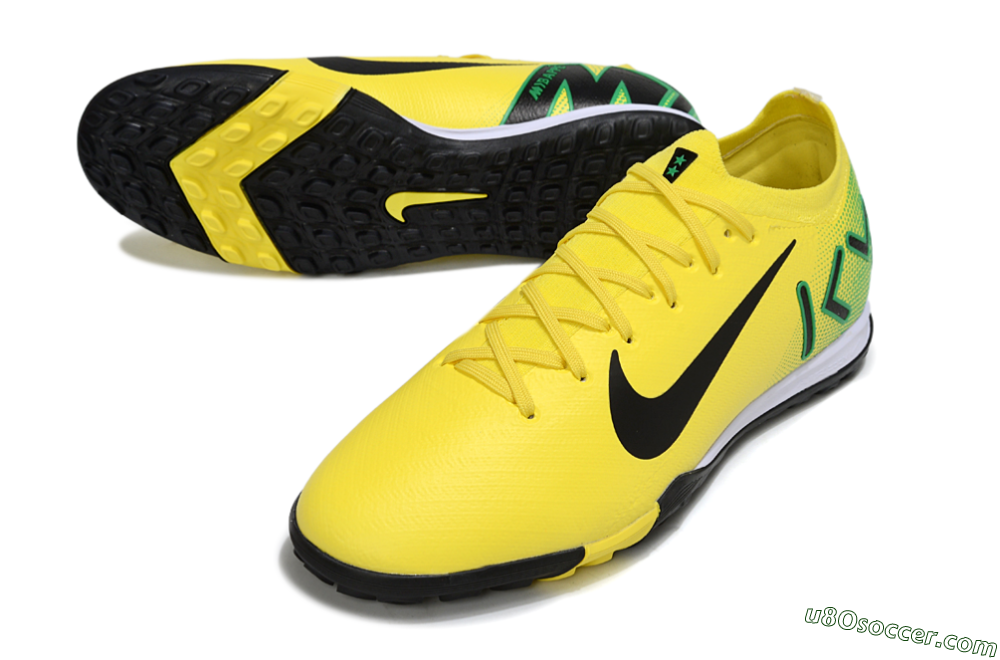 Nike Air Zoom Mercurial Vapor 16 Elite TF Artificial Turf Soccer Shoes - Yellow/Black/Green 3