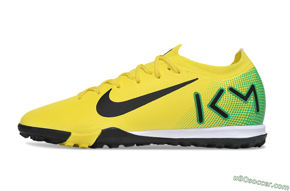Nike Air Zoom Mercurial Vapor 16 Elite TF Artificial Turf Soccer Shoes - Yellow/Black/Green 2