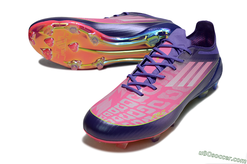 Adidas F50 Elite FG Firm Ground Soccer Cleats - Pink/Blue/Yellow 3