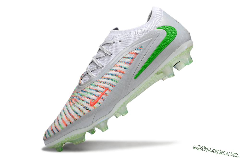 Nike Phantom 6 Elite FG Firm Ground Soccer Cleats - White/Red/Yellow 5