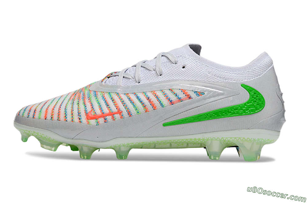 Nike Phantom 6 Elite FG Firm Ground Soccer Cleats - White/Red/Yellow 2
