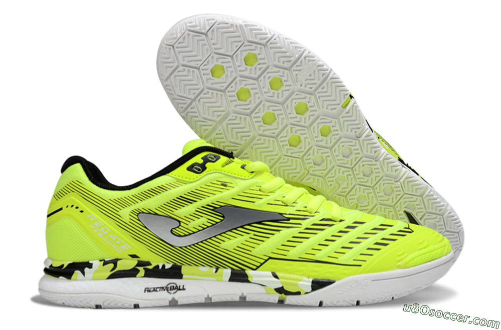 Joma Top Flex IC Indoor & Futsal Soccer Shoes - Yellow/Silver/Black 1