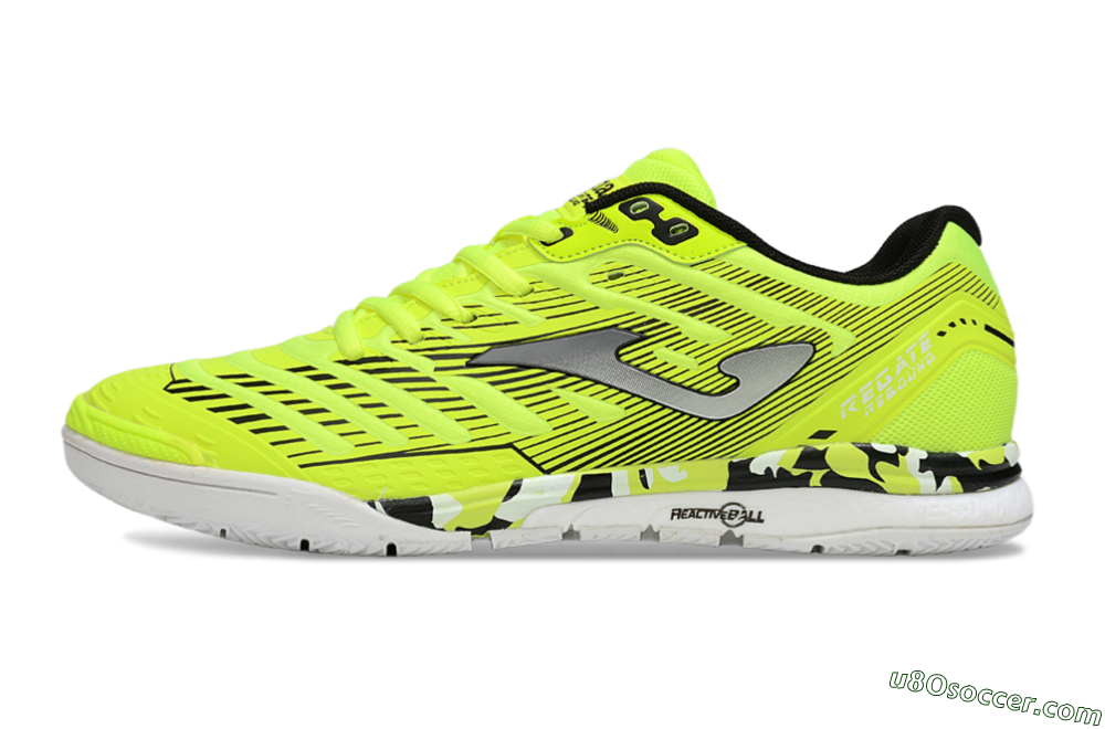Joma Top Flex IC Indoor & Futsal Soccer Shoes - Yellow/Silver/Black 2