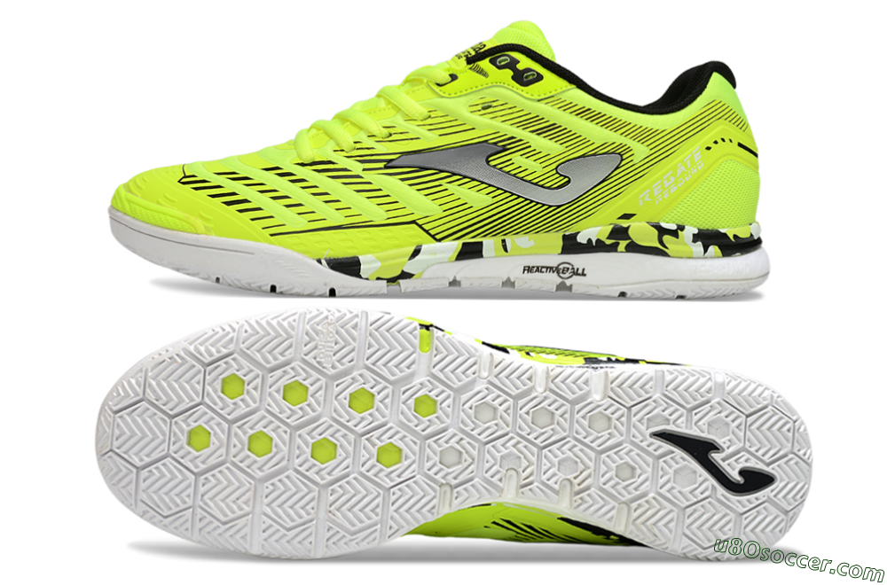 Joma Top Flex IC Indoor & Futsal Soccer Shoes - Yellow/Silver/Black 0