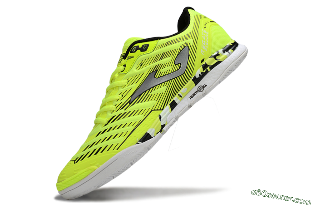 Joma Top Flex IC Indoor & Futsal Soccer Shoes - Yellow/Silver/Black 5