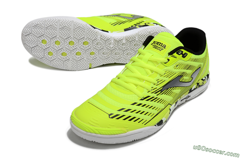Joma Top Flex IC Indoor & Futsal Soccer Shoes - Yellow/Silver/Black 3