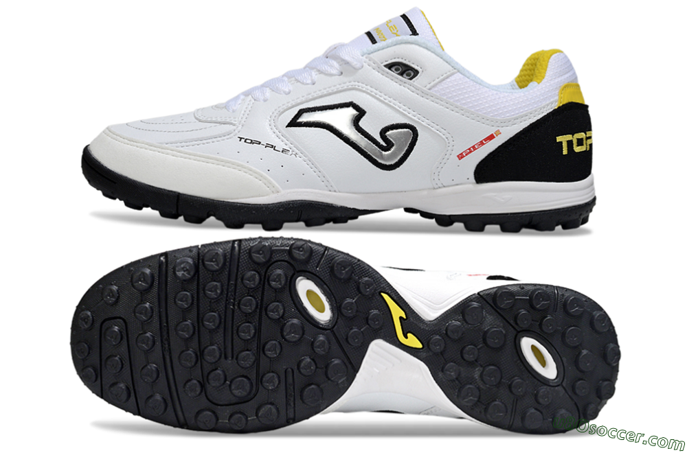 Joma Top Flex TF Artificial Turf Soccer Shoes - White/Silver/Black 0