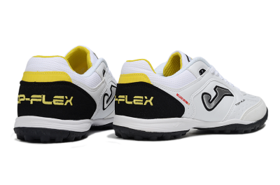Joma Top Flex TF Artificial Turf Soccer Shoes - White/Silver/Black
