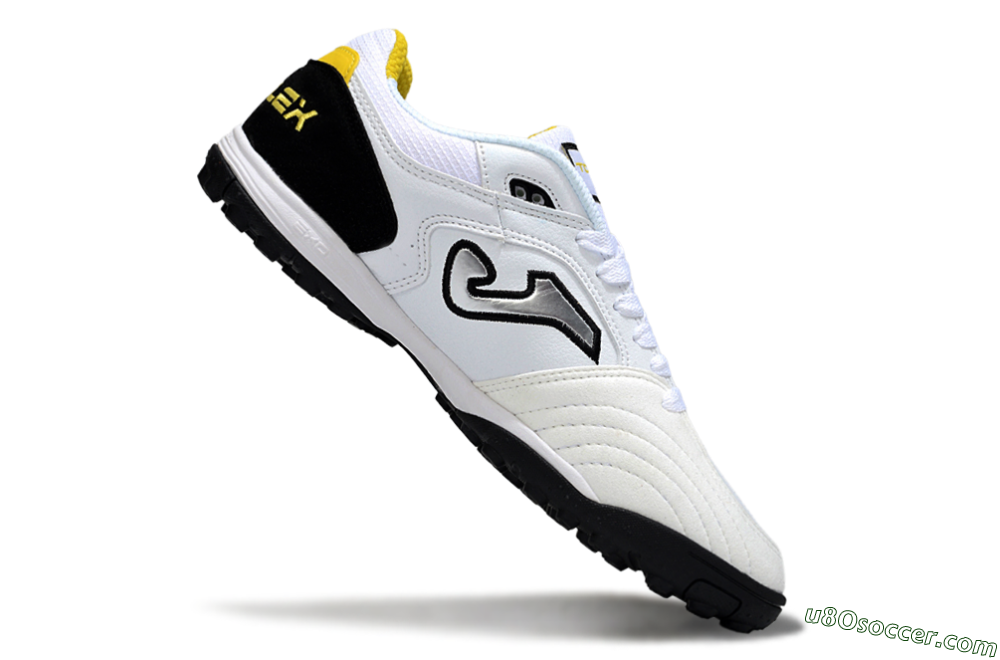 Joma Top Flex TF Artificial Turf Soccer Shoes - White/Silver/Black 4