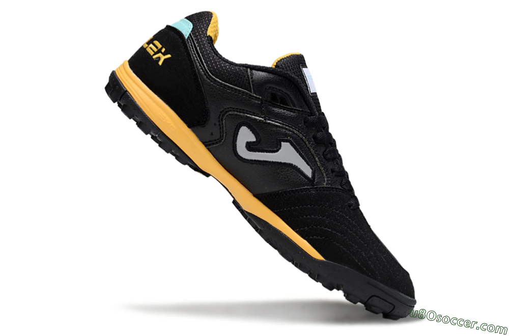 Joma Top Flex TF Artificial Turf Soccer Shoes - Black/Grey/Yellow 4