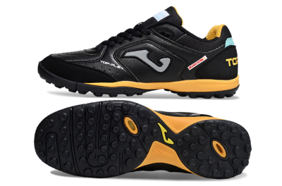 Joma Top Flex TF Artificial Turf Soccer Shoes - Black/Grey/Yellow