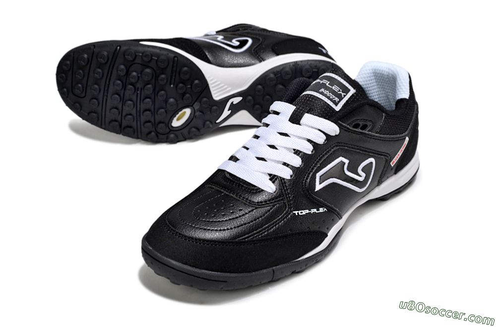 Joma Top Flex TF Artificial Turf Soccer Shoes - Black/White/Red 3