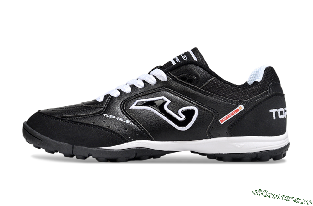 Joma Top Flex TF Artificial Turf Soccer Shoes - Black/White/Red 2