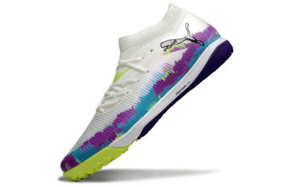 Puma Future 8 Ultimate TF Artificial Turf Soccer Shoes - White/Purple/Blue