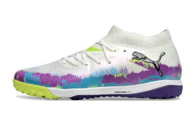 Puma Future 8 Ultimate TF Artificial Turf Soccer Shoes - White/Purple/Blue