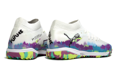 Puma Future 8 Ultimate TF Artificial Turf Soccer Shoes - White/Purple/Blue