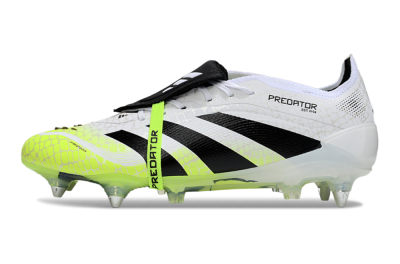 Adidas 25 Predator Elite Foldover Tongue SG Soft Ground Soccer Cleats - White/Yellow/Black