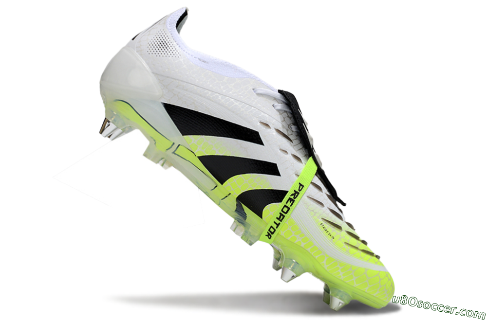 Adidas 25 Predator Elite Foldover Tongue SG Soft Ground Soccer Cleats - White/Yellow/Black 4