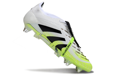 Adidas 25 Predator Elite Foldover Tongue SG Soft Ground Soccer Cleats - White/Yellow/Black