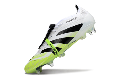 Adidas 25 Predator Elite Foldover Tongue SG Soft Ground Soccer Cleats - White/Yellow/Black
