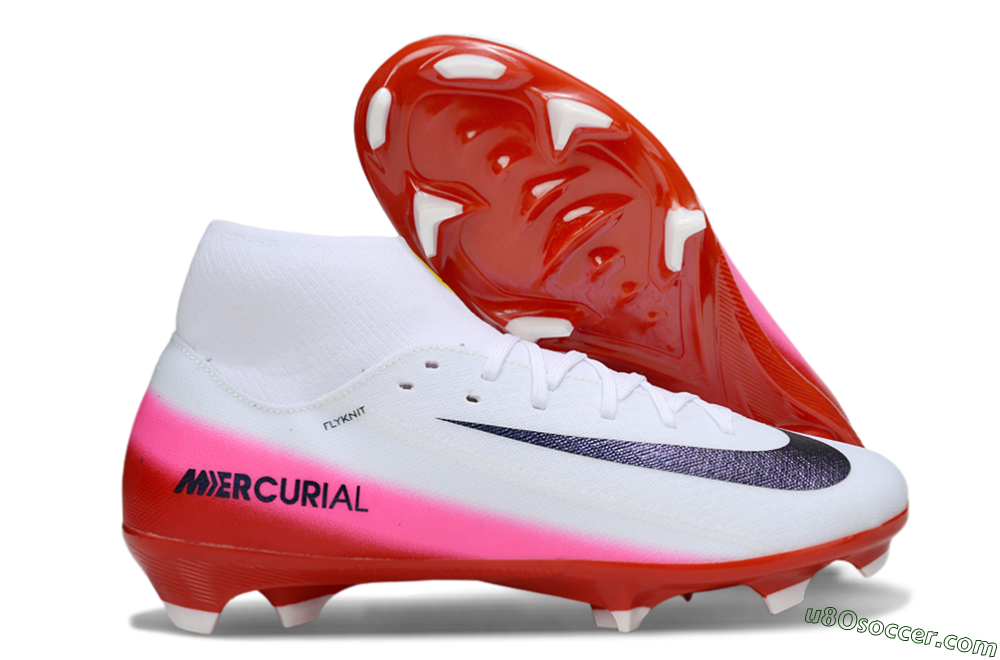 Nike Air Zoom Mercurial Superfly 10 Academy FG Firm Ground Soccer Cleats - White/Black/Red 1