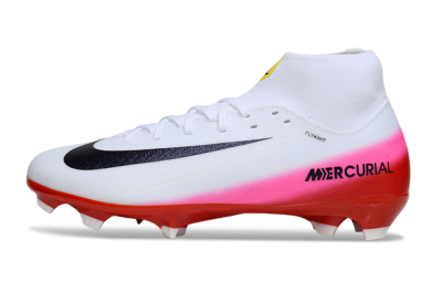 Nike Air Zoom Mercurial Superfly 10 Academy FG Firm Ground Soccer Cleats - White/Black/Red