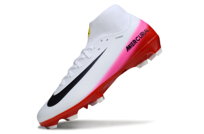Nike Air Zoom Mercurial Superfly 10 Academy FG Firm Ground Soccer Cleats - White/Black/Red