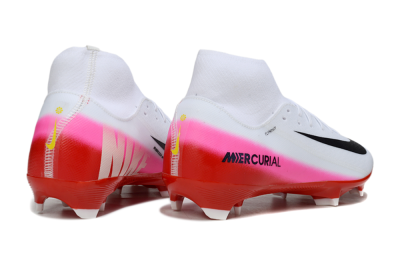 Nike Air Zoom Mercurial Superfly 10 Academy FG Firm Ground Soccer Cleats - White/Black/Red