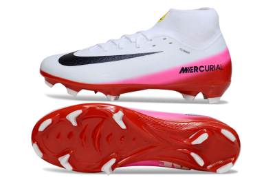 Nike Air Zoom Mercurial Superfly 10 Academy FG Firm Ground Soccer Cleats - White/Black/Red