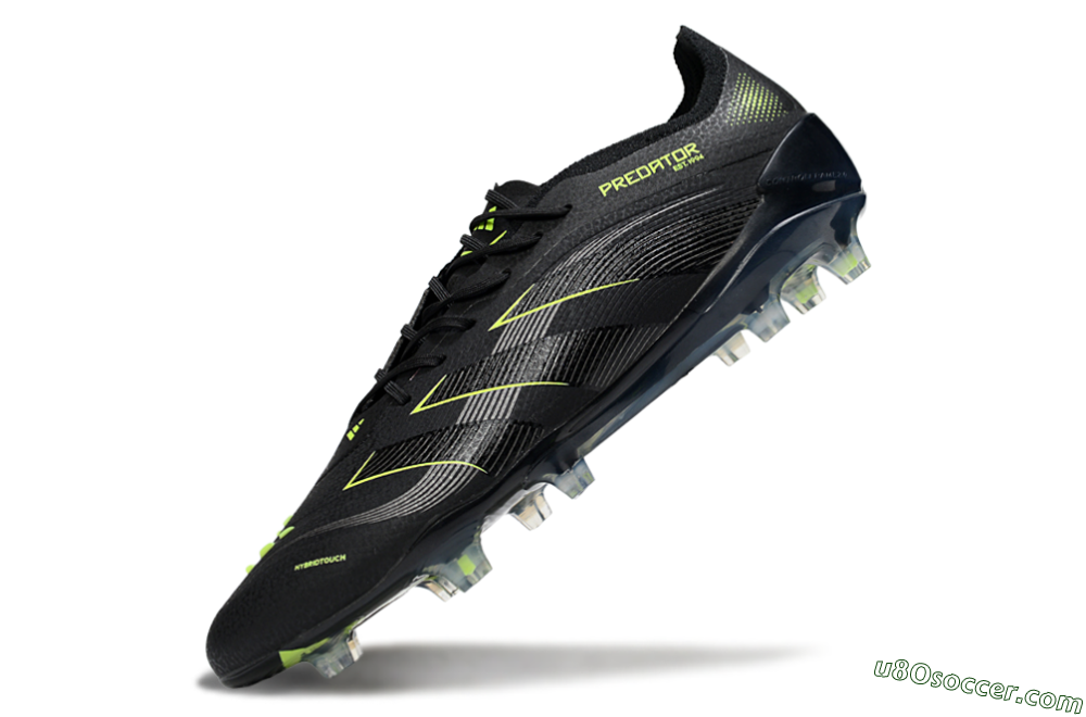 Adidas Predator 25 Elite FG Firm Ground Soccer Cleats - Black/Silver/Yellow 5