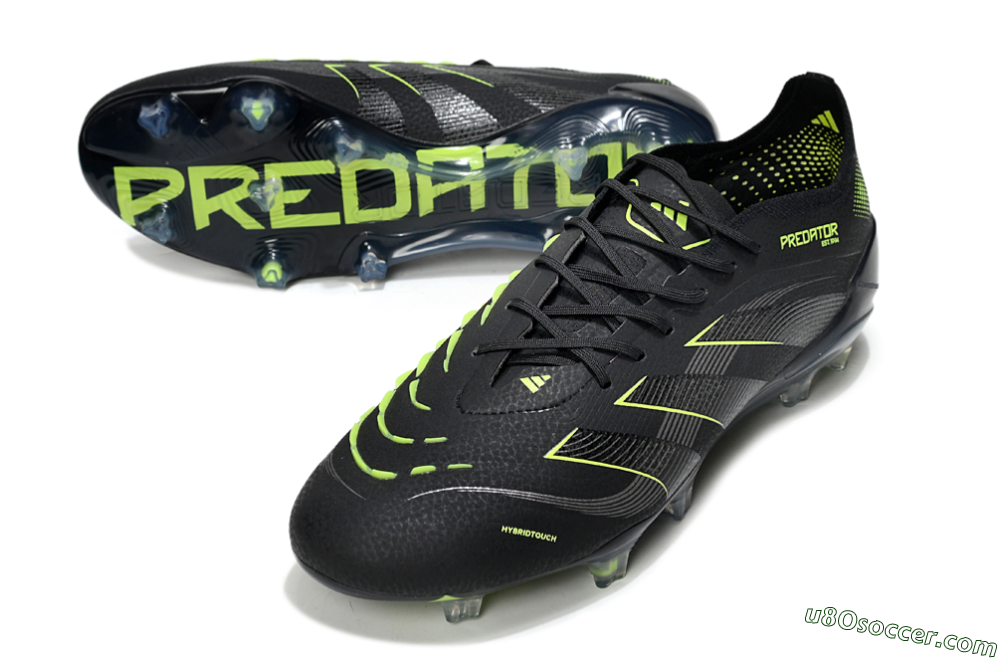 Adidas Predator 25 Elite FG Firm Ground Soccer Cleats - Black/Silver/Yellow 3