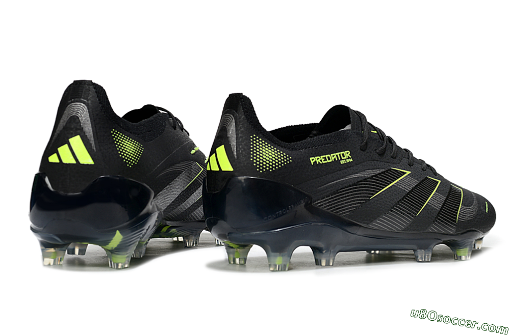 Adidas Predator 25 Elite FG Firm Ground Soccer Cleats - Black/Silver/Yellow 6