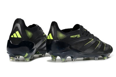 Adidas Predator 25 Elite FG Firm Ground Soccer Cleats - Black/Silver/Yellow