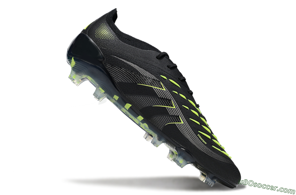 Adidas Predator 25 Elite FG Firm Ground Soccer Cleats - Black/Silver/Yellow 4