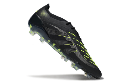 Adidas Predator 25 Elite FG Firm Ground Soccer Cleats - Black/Silver/Yellow