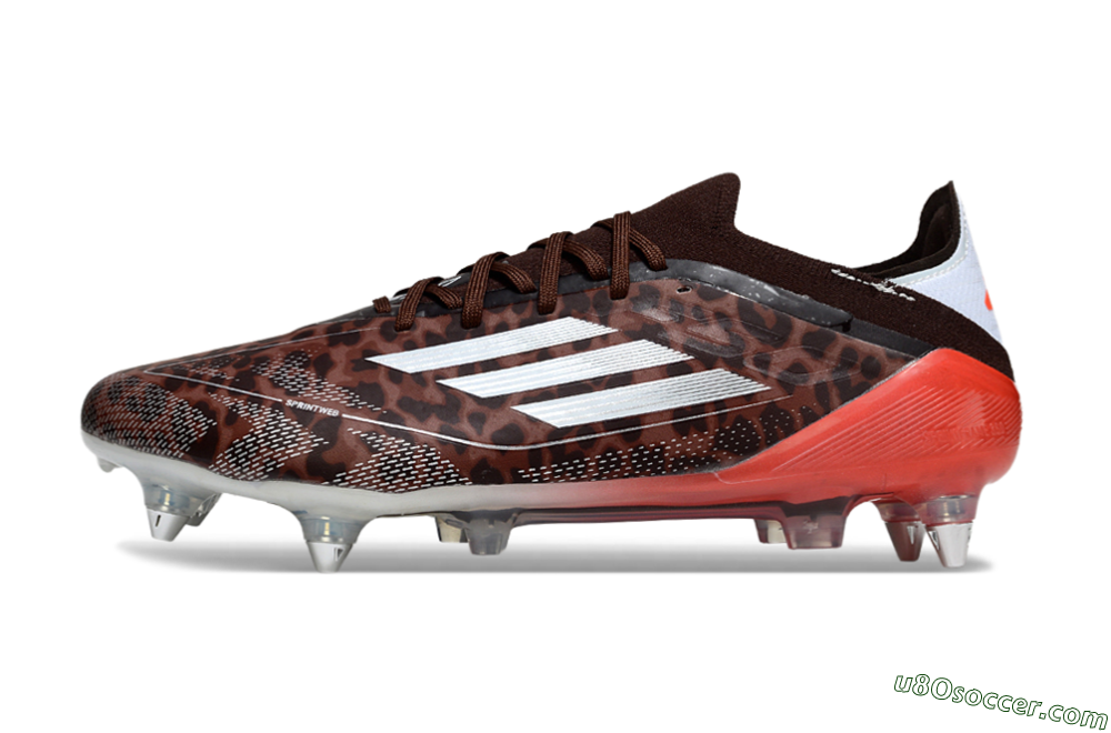 Adidas F50 Elite SG Soft Ground Soccer Cleats - Leopard/Red/Silver 2