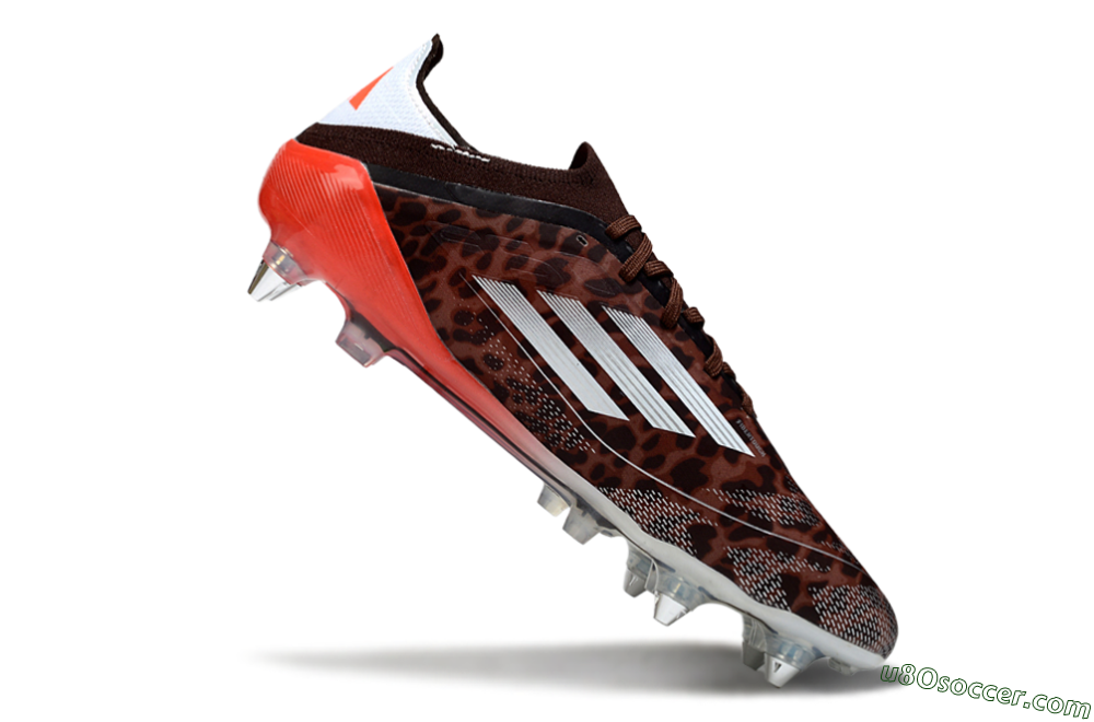 Adidas F50 Elite SG Soft Ground Soccer Cleats - Leopard/Red/Silver 4