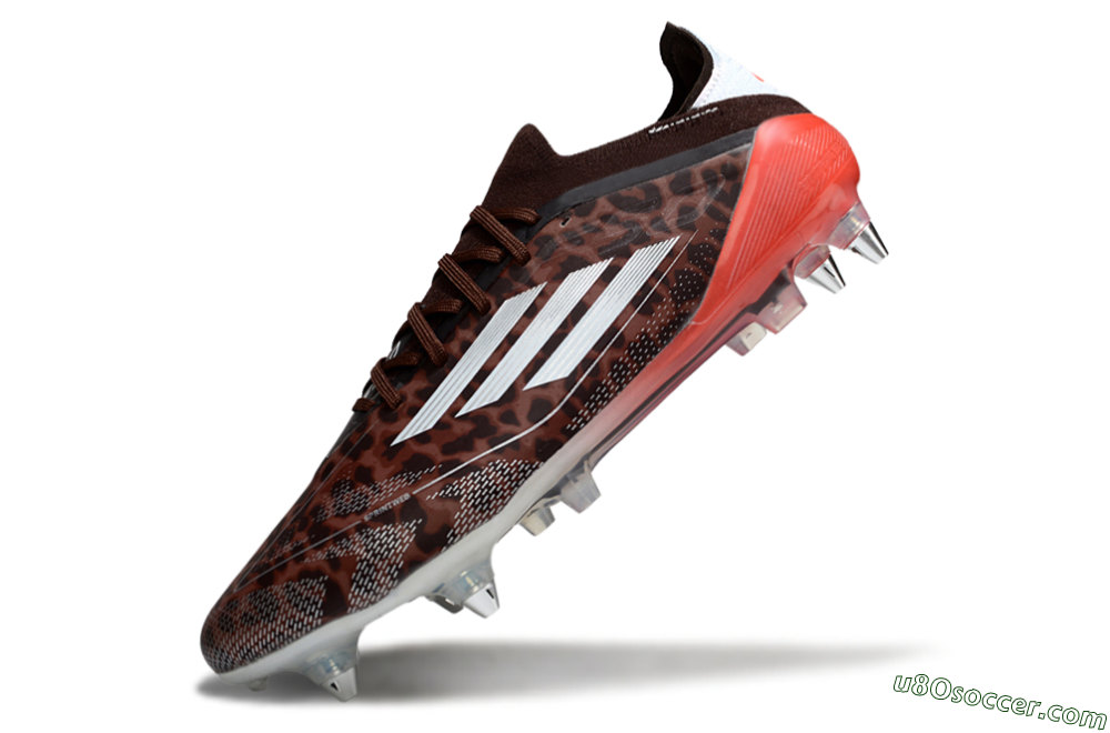 Adidas F50 Elite SG Soft Ground Soccer Cleats - Leopard/Red/Silver 5