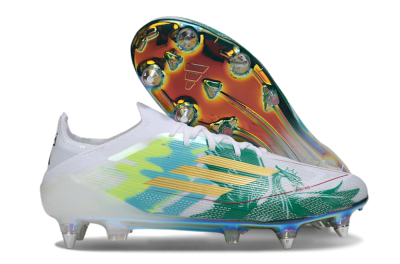 Adidas F50 Elite SG Soft Ground Soccer Cleats - White/Green/Gold