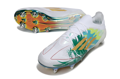 Adidas F50 Elite SG Soft Ground Soccer Cleats - White/Green/Gold