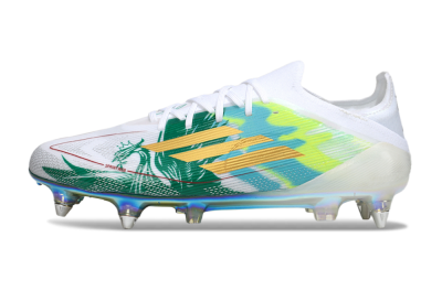 Adidas F50 Elite SG Soft Ground Soccer Cleats - White/Green/Gold