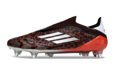 Adidas F50 Elite Laceless SG Soft Ground Soccer Cleats - Leopard/Red/Silver