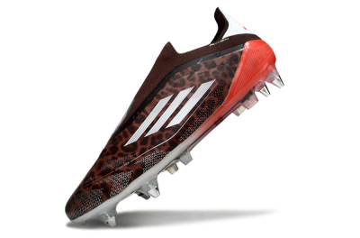 Adidas F50 Elite Laceless SG Soft Ground Soccer Cleats - Leopard/Red/Silver