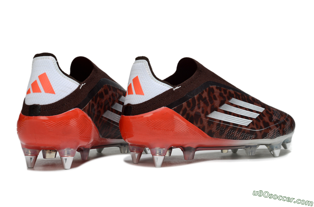 Adidas F50 Elite Laceless SG Soft Ground Soccer Cleats - Leopard/Red/Silver 6