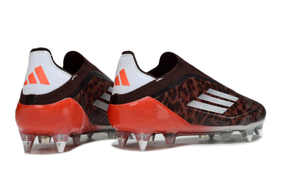 Adidas F50 Elite Laceless SG Soft Ground Soccer Cleats - Leopard/Red/Silver