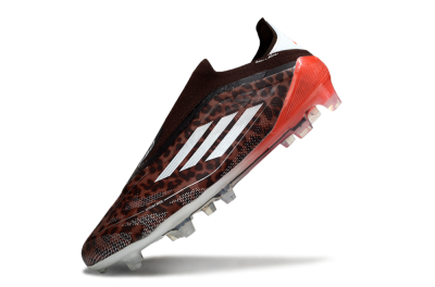 Adidas F50 Elite Laceless FG Firm Ground Soccer Cleats - Leopard/Red/Silver