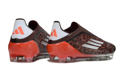 Adidas F50 Elite Laceless FG Firm Ground Soccer Cleats - Leopard/Red/Silver